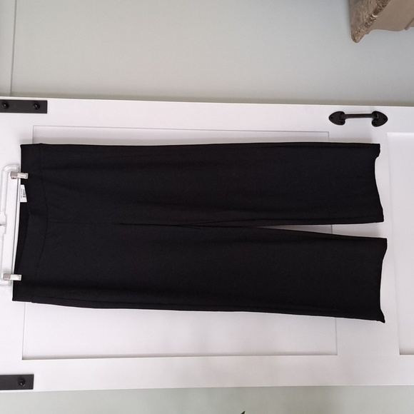 JM Collection Pants - JM Collection Wide Leg Comfort Waistband Pants - Color: Black - Size: XL
